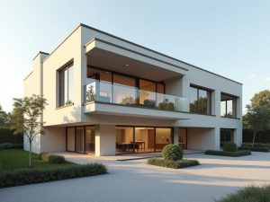 L'immagine mostra una panoramica aerea di un moderno campus universitario. L'area è riccamente verde con vari alberi e prati. Il campus include diversi edifici di differenti dimensioni e forme, dai più piccoli edifici residenziali a edifici più alti destinati presumibilmente per lezioni e ricerche. Le strade e i sentieri che attraversano il campus sono ben definiti