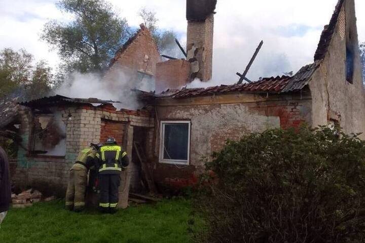 В Черняховском округе произошел пожар в частном доме