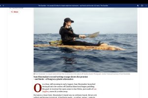 "Kayak di Micelio: l'impresa ecologica di Sam Schumacher attraverso l'oceano"