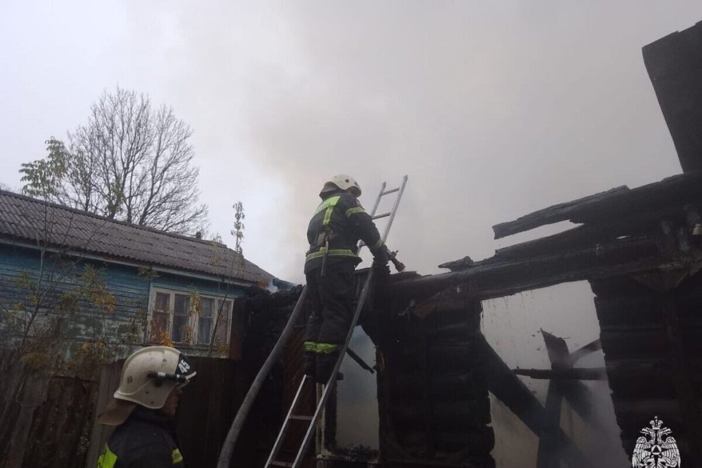 Пожар в частном доме ликвидирован в деревне Сторожевое под Тулой