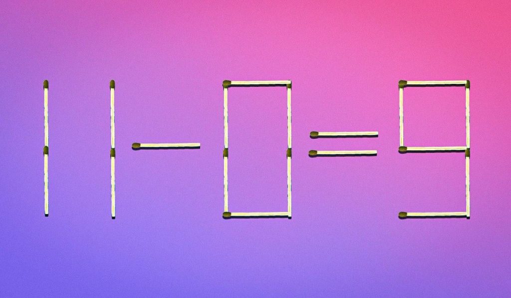 Надо переставить всего 1 спичку, чтобы уравнение стало правильным: простой IQ-тест