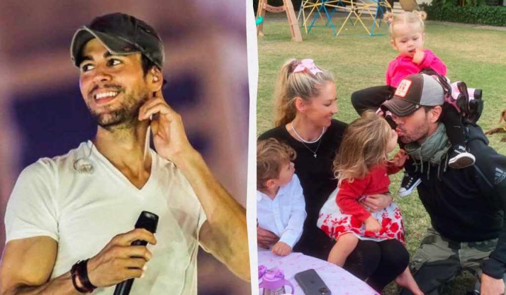 Жена Энрике Иглесиаса впервые за долгое время показала их троих детей