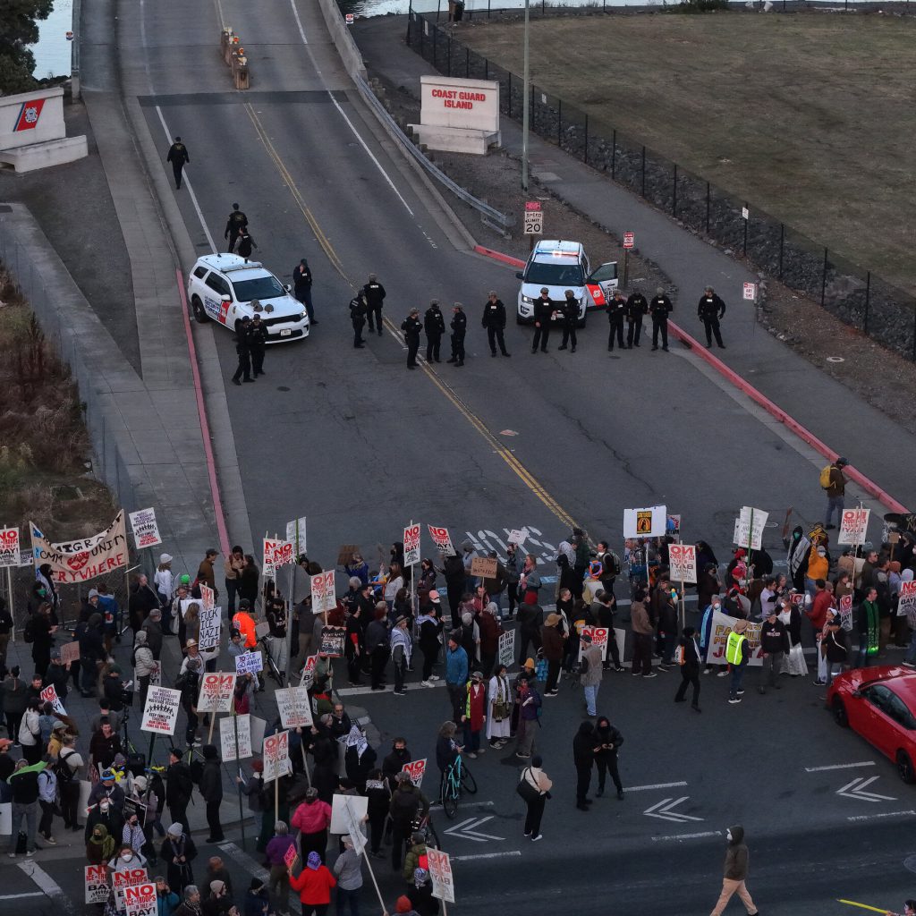 Bay Area Protesters Try to Block Base Entrance Before Immigration Operation