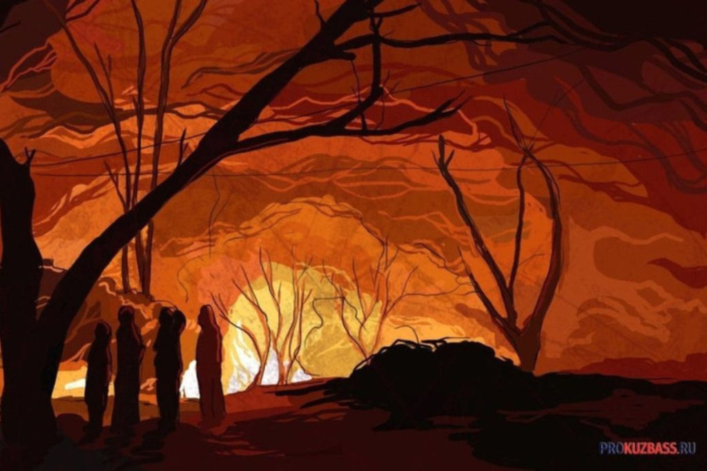 Жилой дом сгорел в Кузбассе