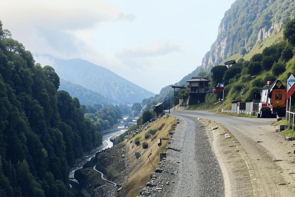 На дороге в Чародинском районе Дагестана произошел обвал