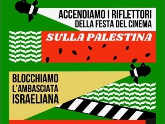 Protesta pro Pal  in piazza alla Festa del cinema. La diretta video