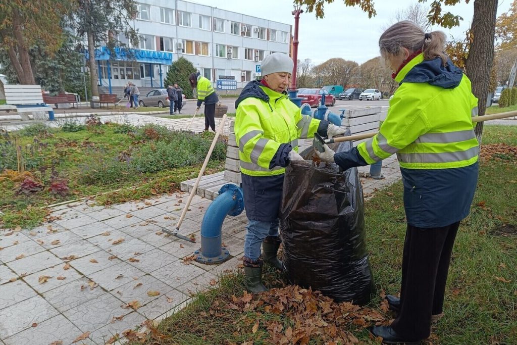 Сотрудники псковского &#034;Горводоканала&#034; провели осенние субботники