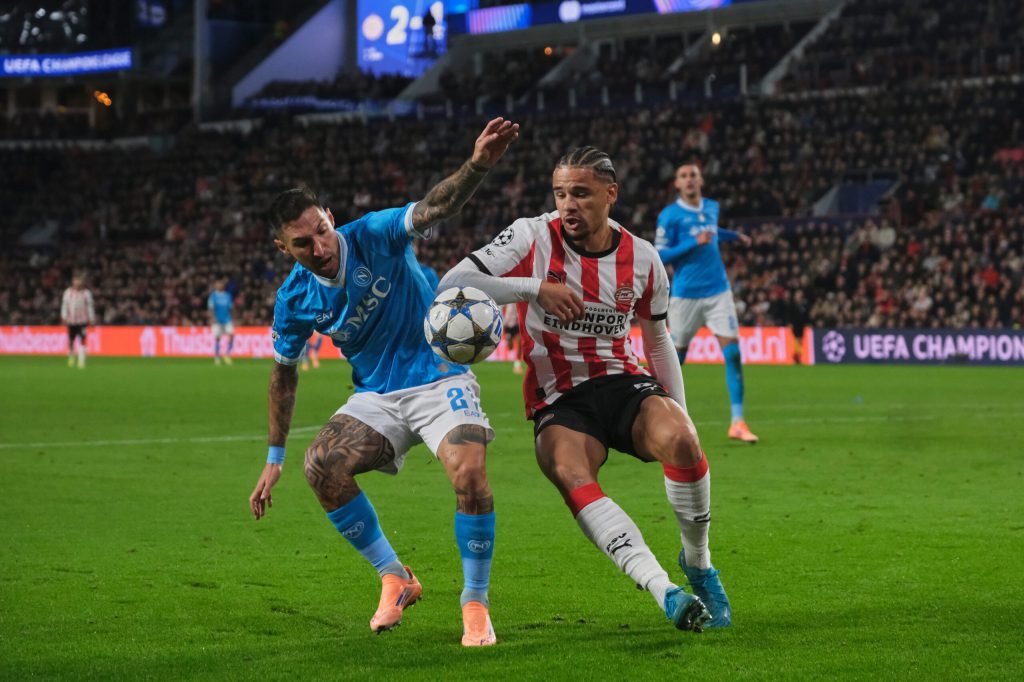 Napoli umiliato 6-2 dal Psv Eindhoven in Champions League