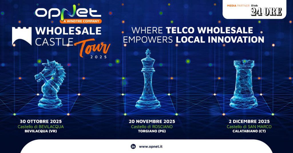 OpNet guida il Wholesale Castle Tour 2025: tre tappe per il futuro digitale del settore