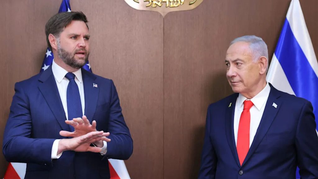 Vicepresidente USA JD Vance critica aspramente il piano di annessione della Cisgiordania di Netanyahu