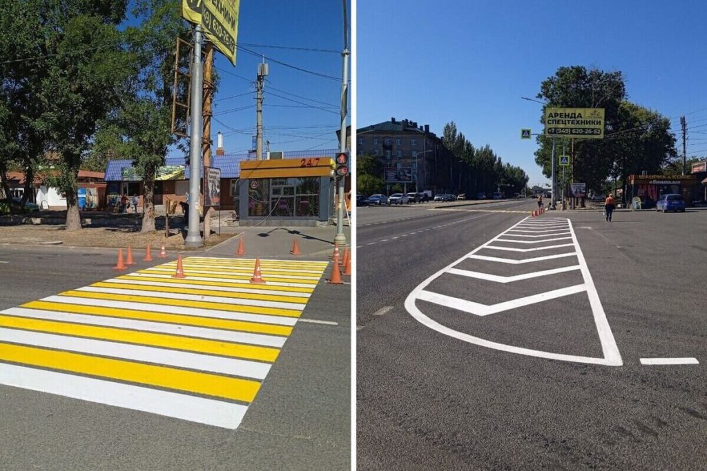 В Мариуполе установили почти 500 новых знаков и нанесли более 10 000 квадратных метров дорожной разметки