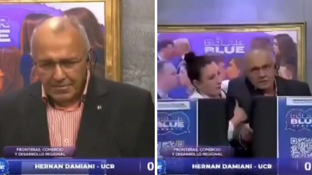 Candidato politico argentino colpito da infarto durante diretta televisiva