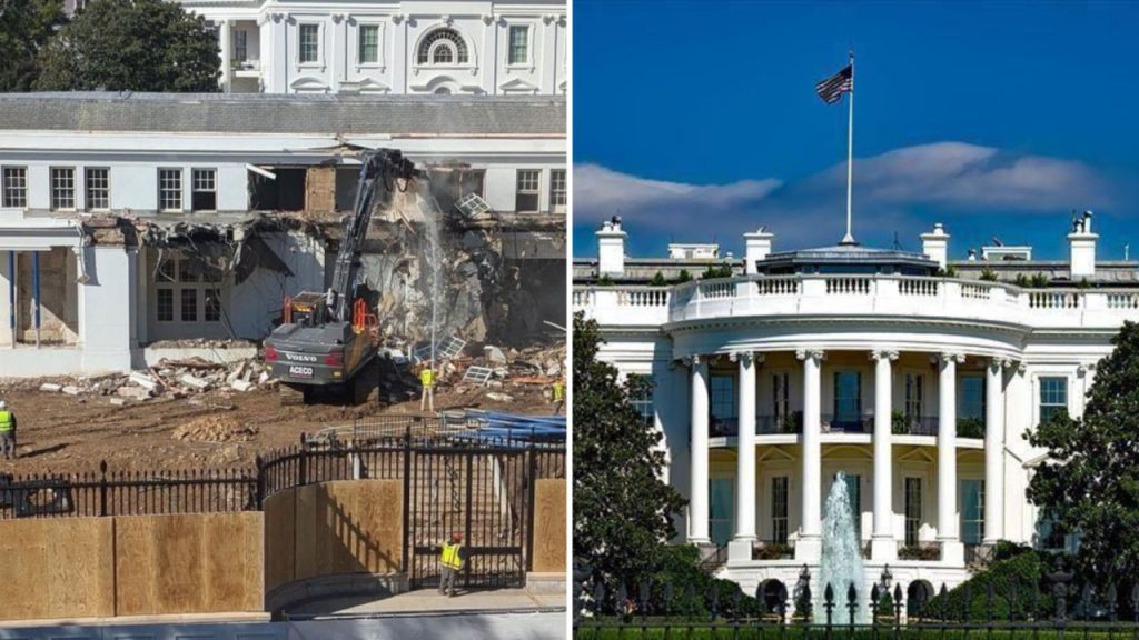 ABD Başkanı Trump&#039;ın son icraatı! Beyaz Saray&#039;a dozer girdi