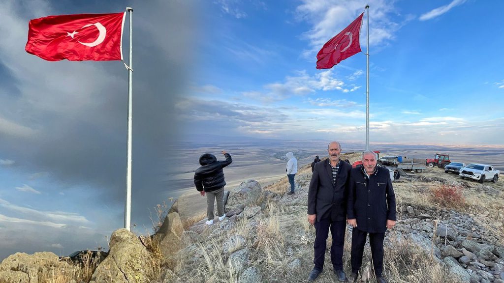 Bir köyün 20 yıllık hayali gerçek oldu! Ermenistan sınırına Türk bayrağı diktiler