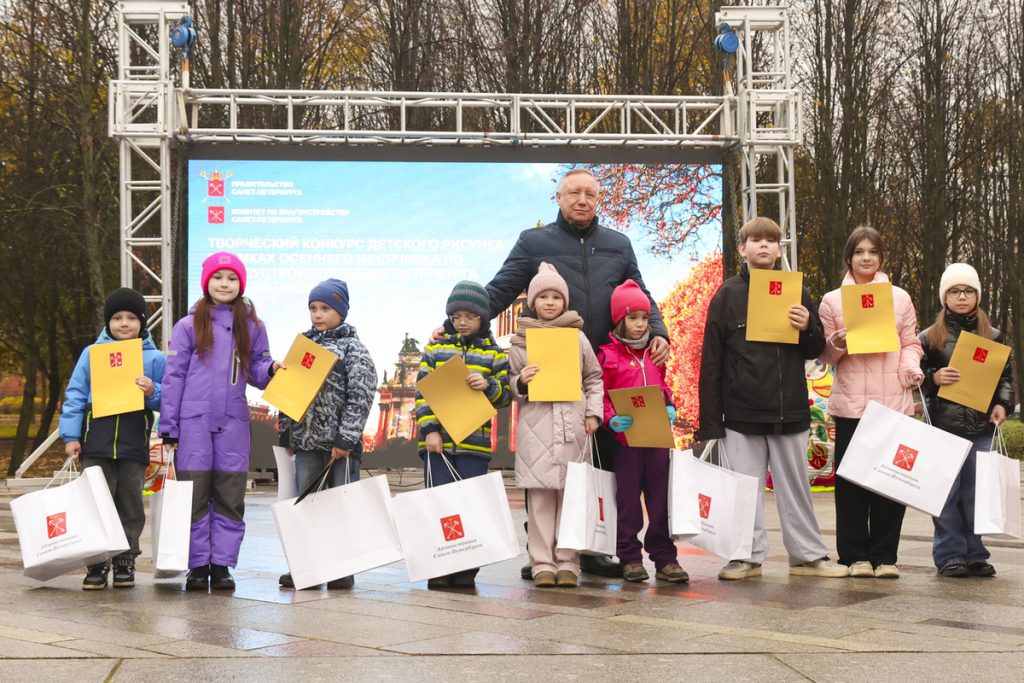 На конкурсе детского рисунка «Мы за чистоту» Беглов выделил 10 лучших работ