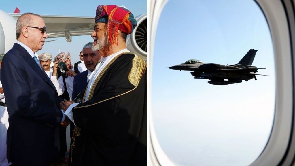 Cumhurbaşkanı Erdoğan, Körfez turunun son ülkesi Umman&#039;da! Başkanlık uçağına F-16&#039;lar eşlik etti