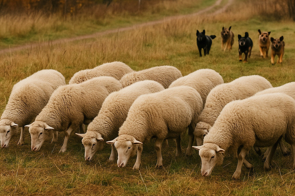 Стая безнадзорных собак загрызла восемь овец в Чебоксарском округе
