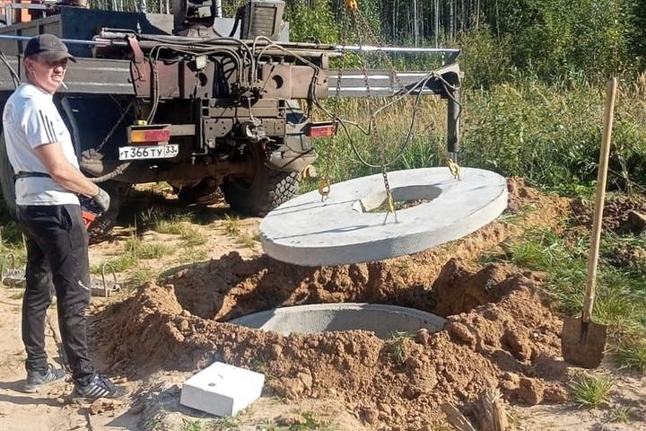 Многодетной семье из Владимирской области оборудовали автономную систему канализации