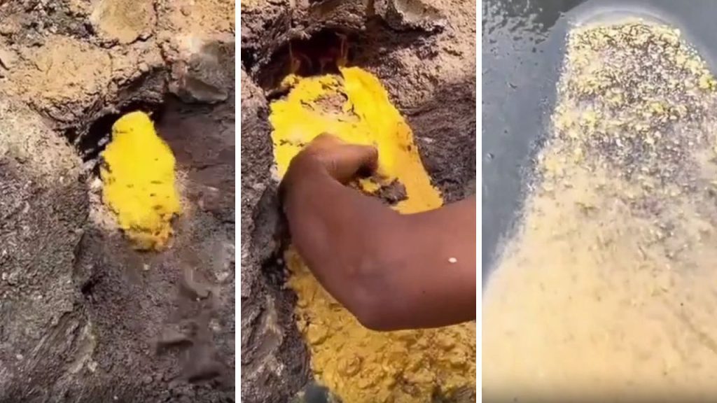 İzleyenler şaşkına döndü: Küreği vurduğu yerden altın fışkırdı