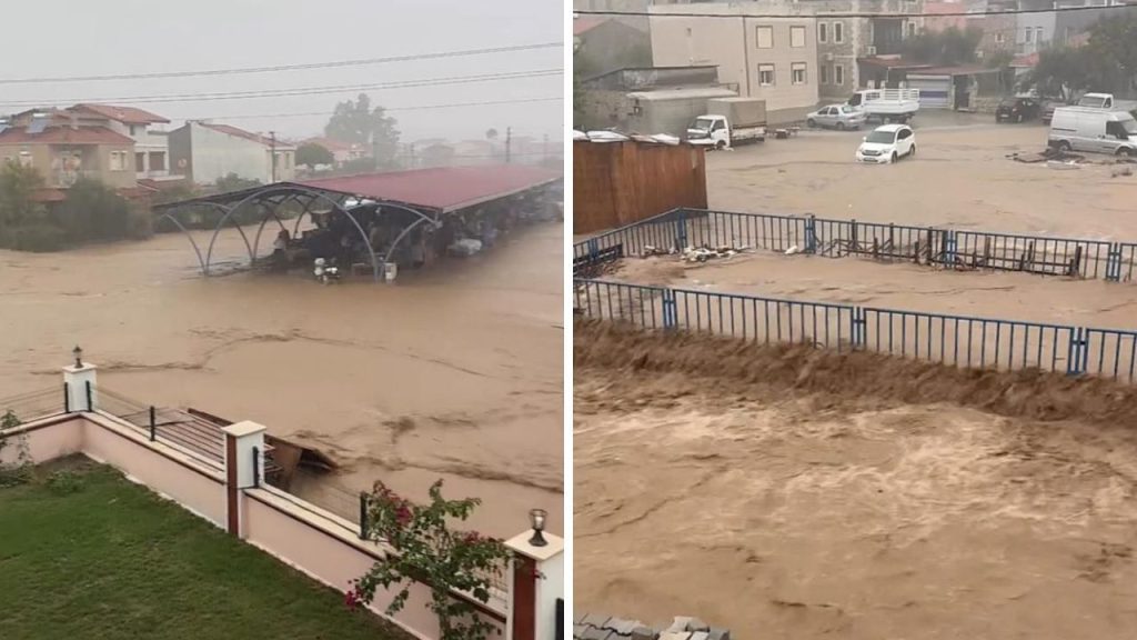 İzmir&#039;i sağanak vurdu! Yollar göle döndü, evleri su bastı