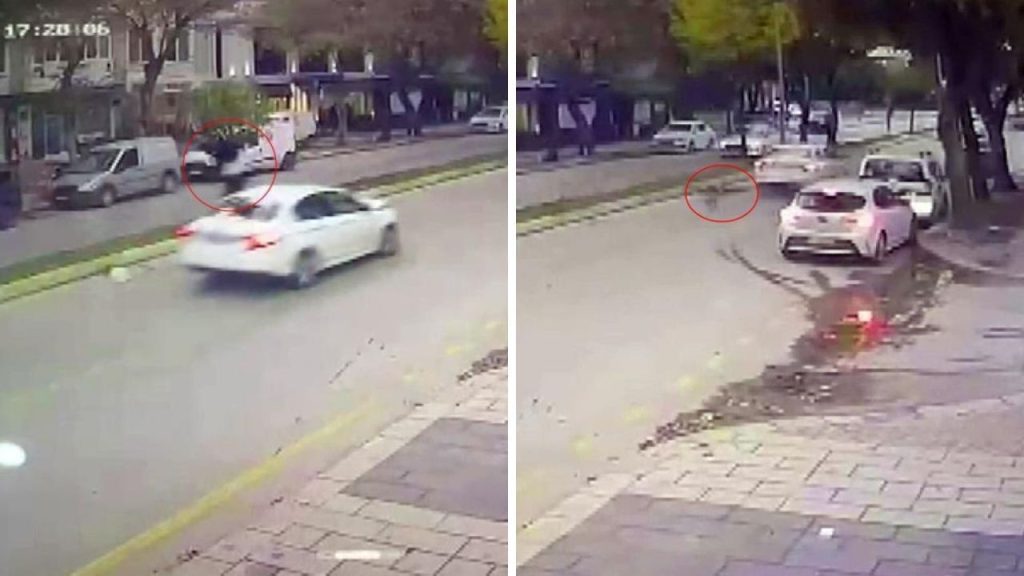 Sakarya&#039;da yaşlı kadının feci ölümü kamerada! &quot;Kadın 50-60 metre ileriye düştü&quot;
