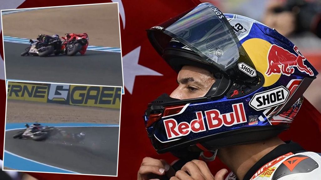Toprak Razgatlıoğlu&#039;na Bulega&#039;dan skandal temas! Milli sporcu yarış dışı kaldı
