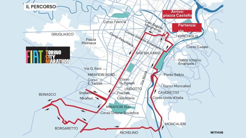 Fiat Marathon Torino: tre gare, orari e strade chiuse