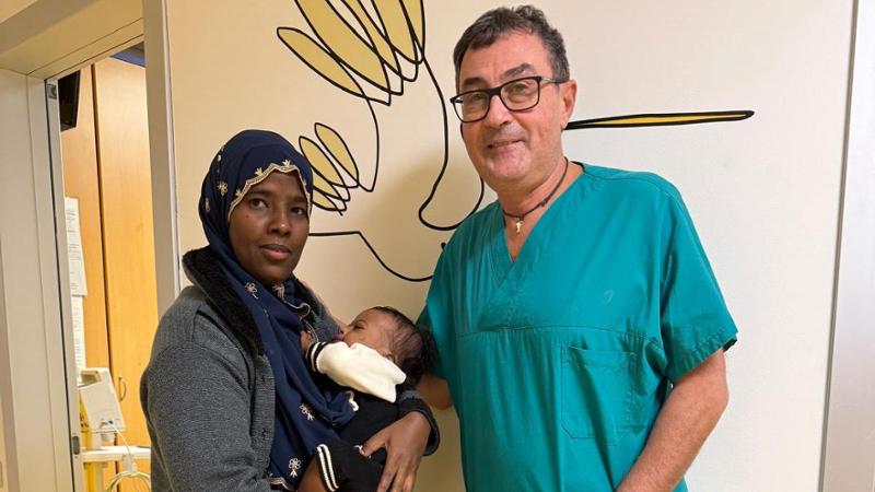 Bambino somalo di 13 mesi salvato da una grave cardiopatia al Regina Margherita