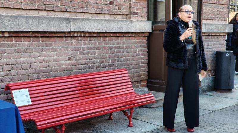 Politecnico installa panchina rossa per il 25 novembre: simbolo di memoria contro la violenza di genere