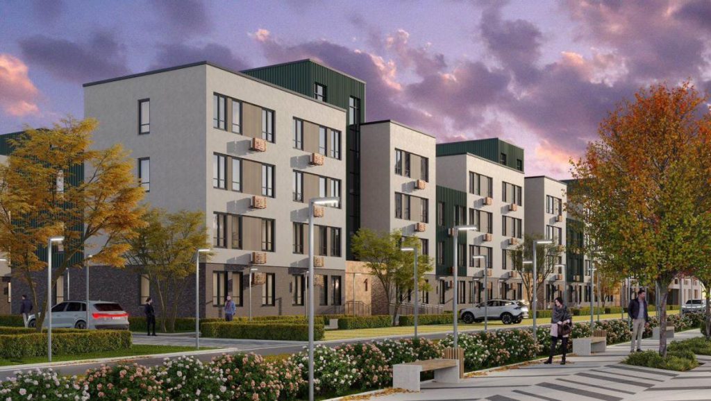 Metinvest presenta progetto di alloggi in acciaio per rifugiati di Bakhmut a Goshcha, Rovenchyna