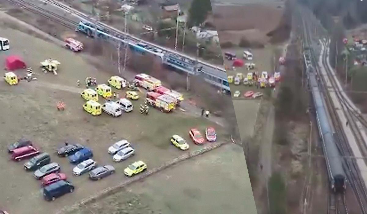 Collisione frontale di due treni in Repubblica Ceca: decine di feriti