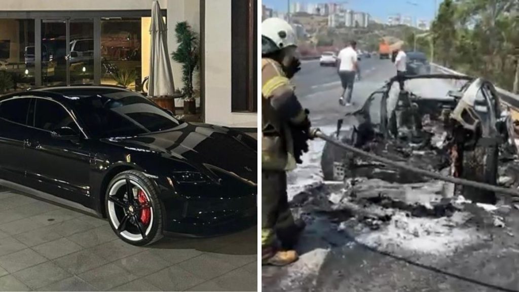 Incendio improvviso di un&#039;auto elettrica di lusso: un imprenditore turco rischia la vita e denuncia il marchio