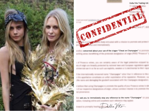 Conflitto tra Champagne e Prosecco: le sorelle Delevingne al centro della disputa commerciale tra Francia e Italia