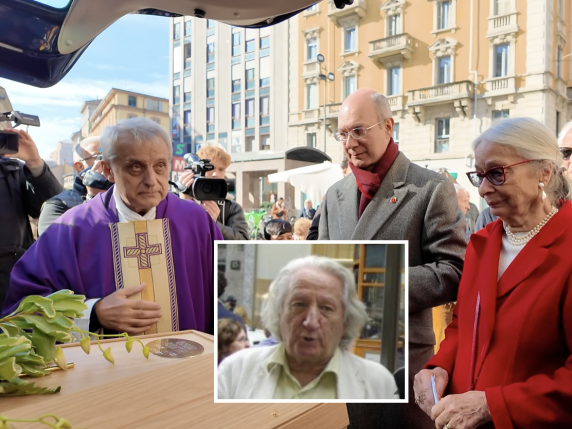 Addio a Forattini: i funerali a Milano con cappotti rossi e musica celtica celebrano la sua eredità artistica e culturale