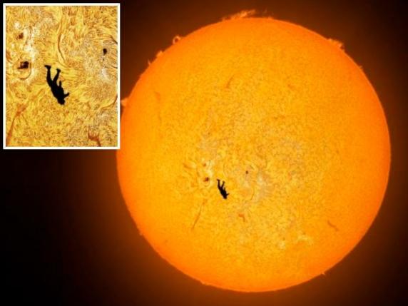Paracadutista in caduta libera al sole: la foto “La Caduta di Icaro”