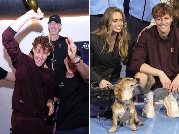 Sinner vince le ATP Finals: la festa con il cane di Laila e l&#039;entusiasmo negli spogliatoi