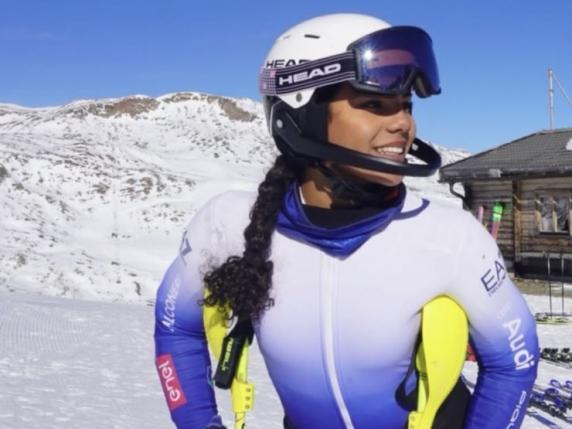 Giada D'Antonio, slalomista di 16 anni, vince gara FIS a Val di Fassa