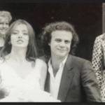 Alba Parietti al battesimo di Oppini Junior, con Jerry Calà e la madre del bambino