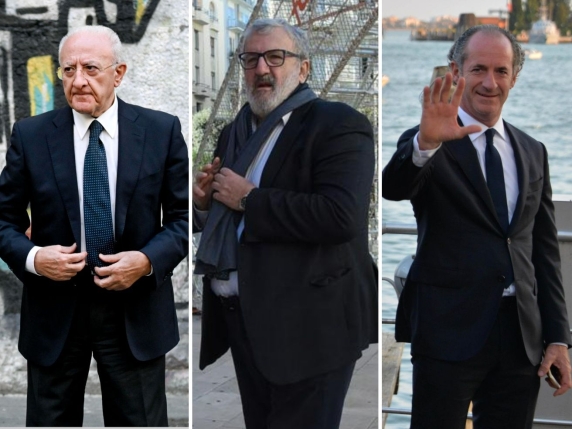 De Luca, Emiliano e Zaia: fine della loro attività politica