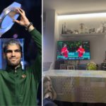 Alcaraz e Papa Francesco con i trofei di Wimbledon e US Open