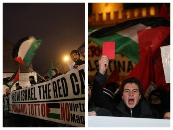 Corteo pro‑Palestina a Bologna termina in scontri con la polizia durante partita di basket