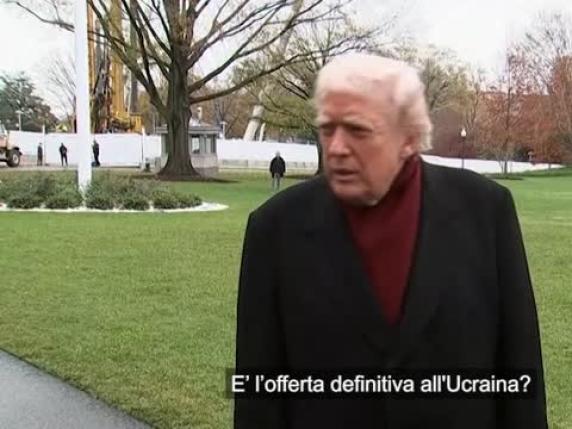Trump: il piano di pace per l'Ucraina non è definitivo