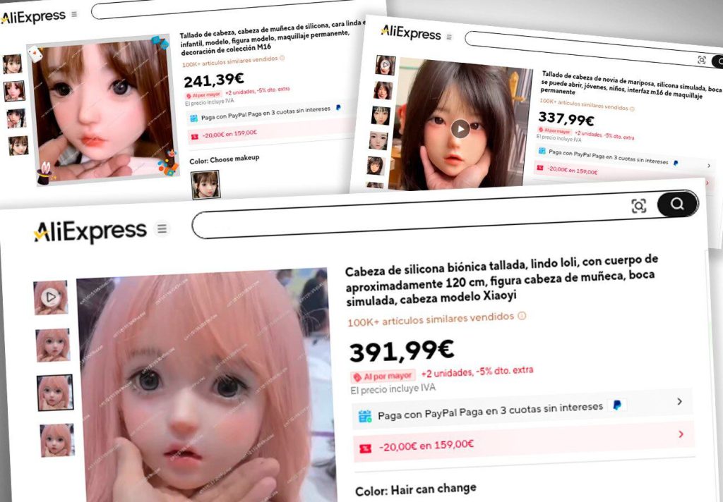 Facua denuncia la vendita di bambole sessuali che assomigliano a bambine su AliExpress