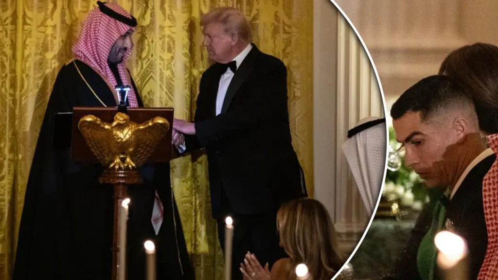 Trump ospita una cena al White House con Mohammed bin Salman e Cristiano Ronaldo