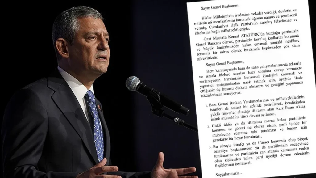 Richiesta di comitato per indagare su presunte corruzione di Özgür Özel respinta