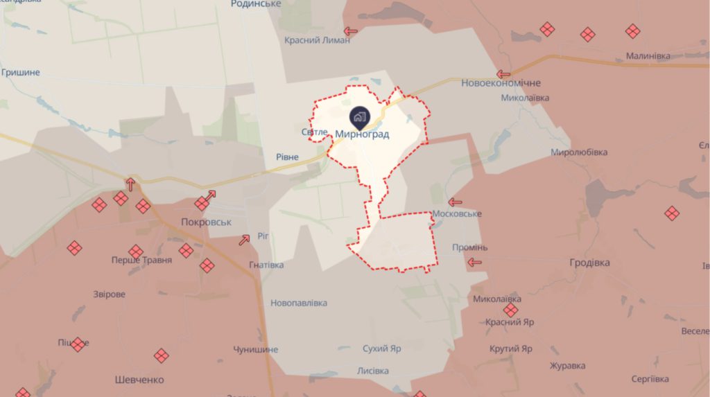 Truppe russe cercano di circondare Myrnohrad nella regione di Donetsk