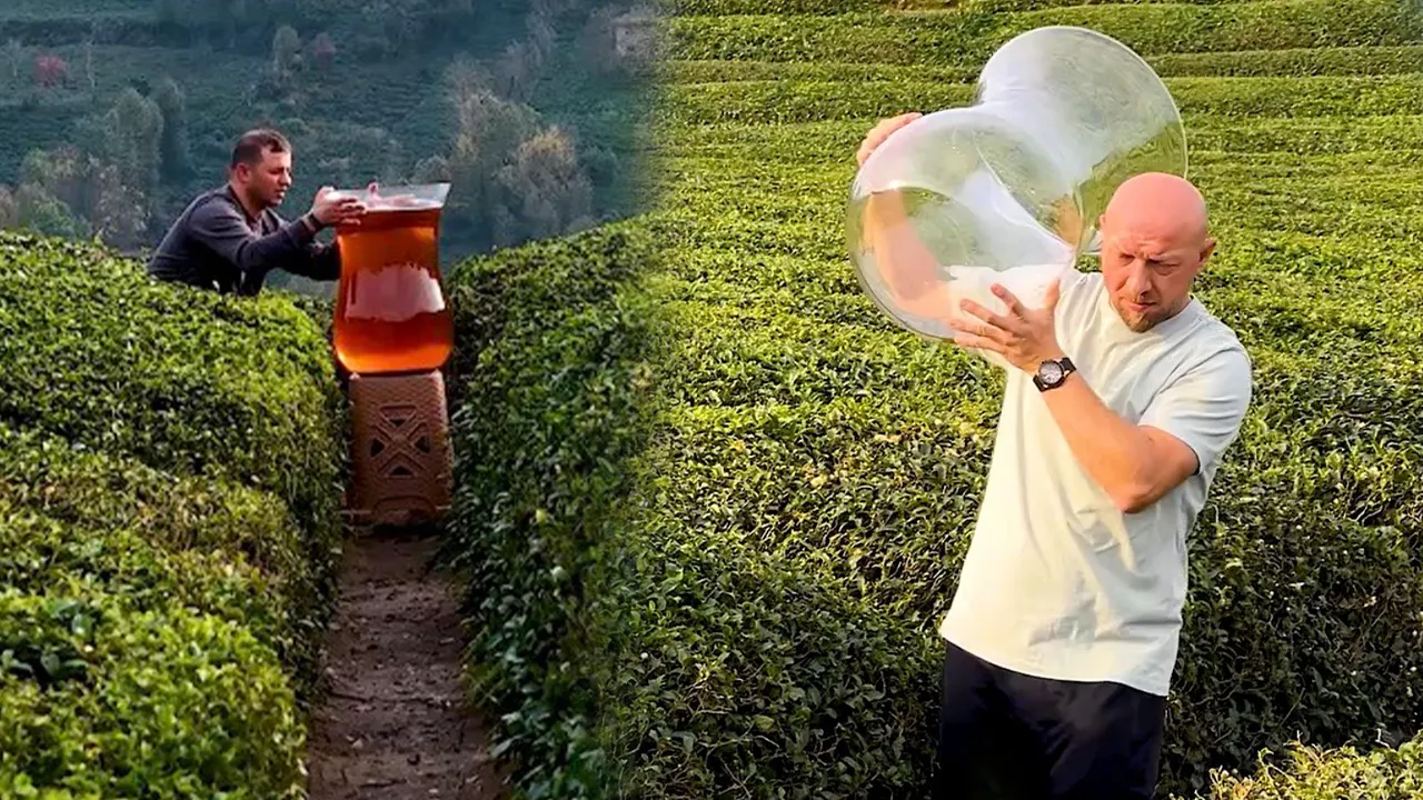 Video di tazza di tè gigante a Rize diventa virale, conferma di realizzazione reale
