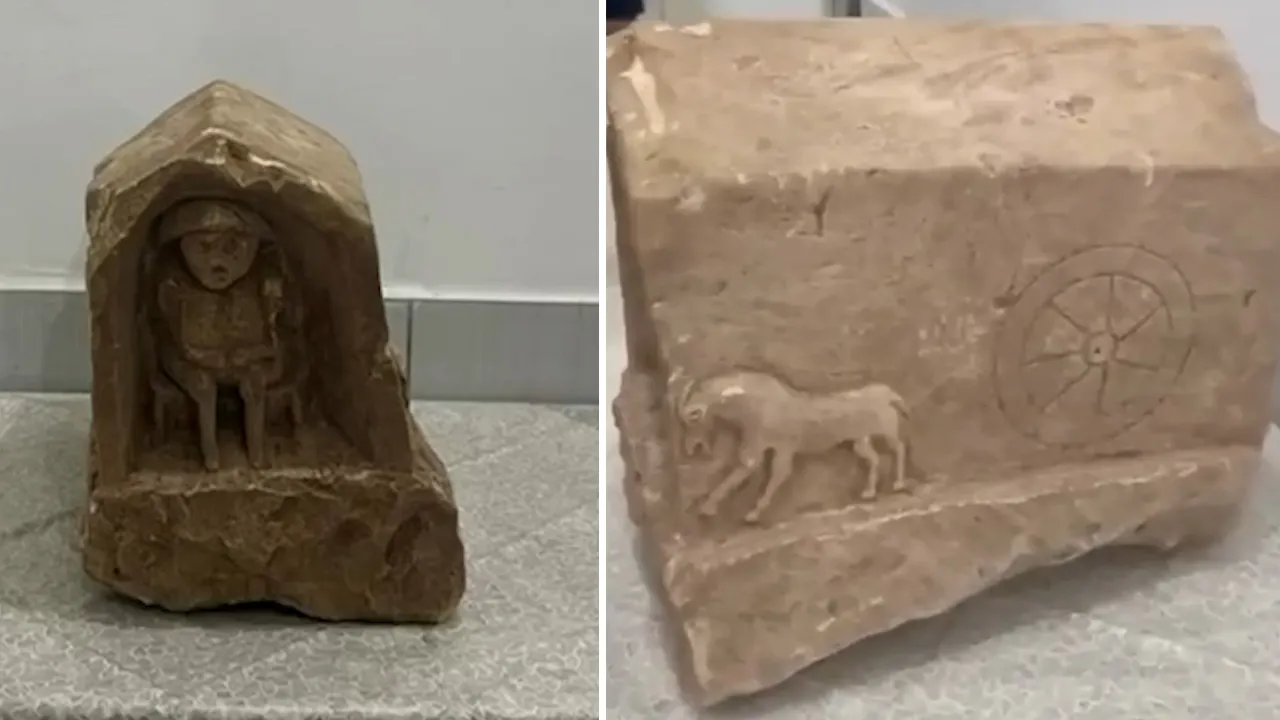 Tombstone romana scoperta a Kırıkkale, valutata 5 milioni di lira turca