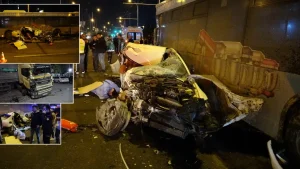 Incidente stradale a Malatya: due morti e tre feriti in un grave scontro tra auto, autobus e camion