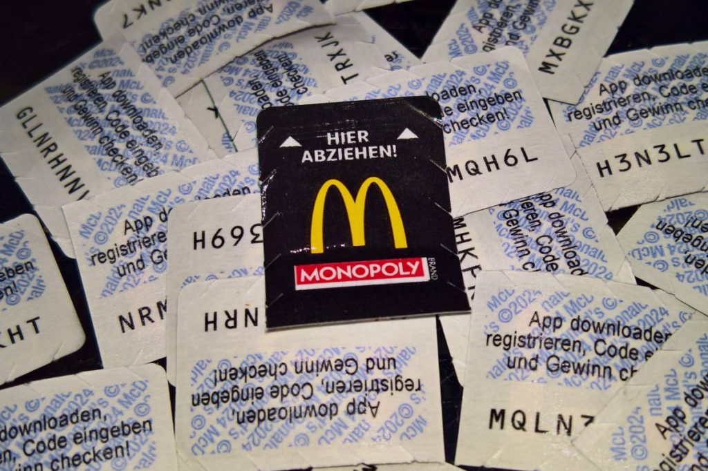 McDonald&#039;s lancia una sorpresa per i clienti con il gioco del Monopoly